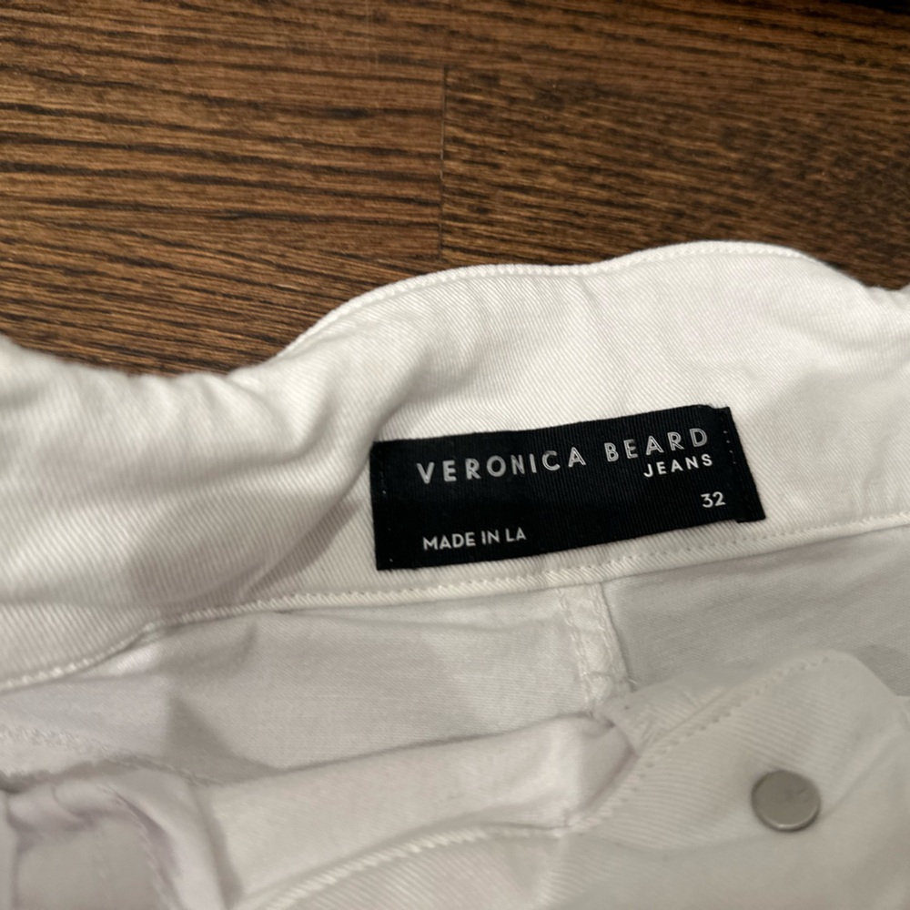 VERONICA BEARD JEANS white denim shorts
